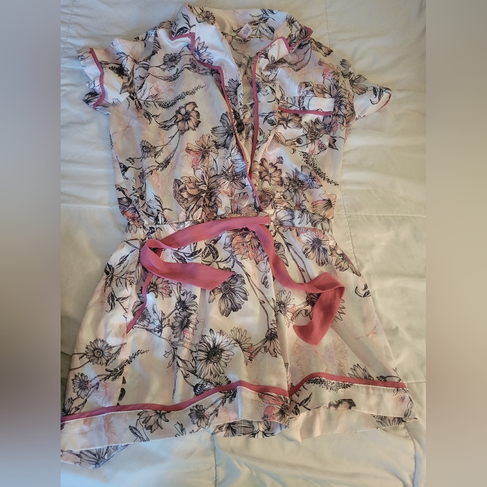 Victoria Secret Silky Pajama Romper Onesie One-piece